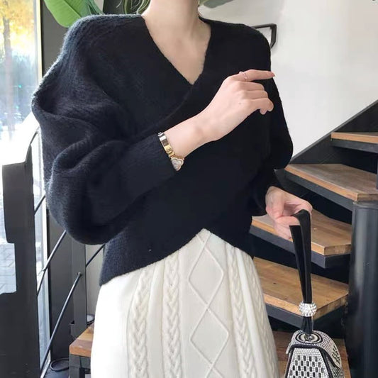 Batwing Sleeve Loose Sweater Sweater For Women