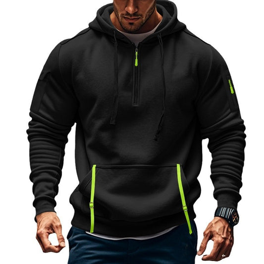 Men's Casual Multi-zipper Arm Pocket Sweatshirt