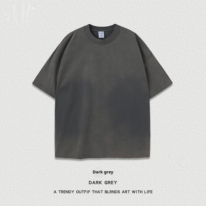 Retro Washed Short Sleeve Round Neck T-shirt