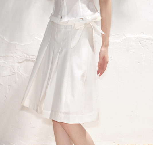 Summer Lace-up Skirt For Women All-matching A- Line Skirt