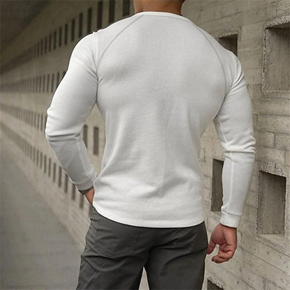 Men's Bottoming Shirt Henry Collar Long-sleeved T-shirt