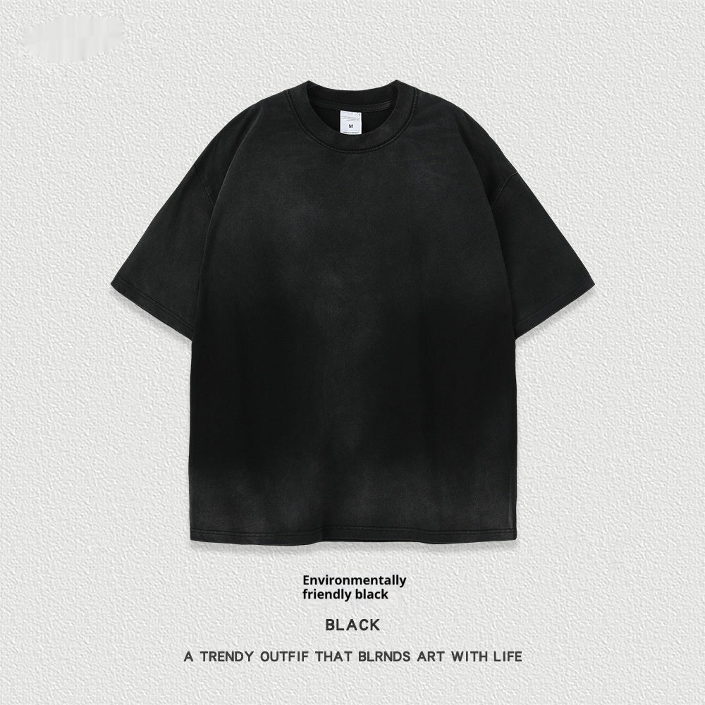 Retro Washed Short Sleeve Round Neck T-shirt