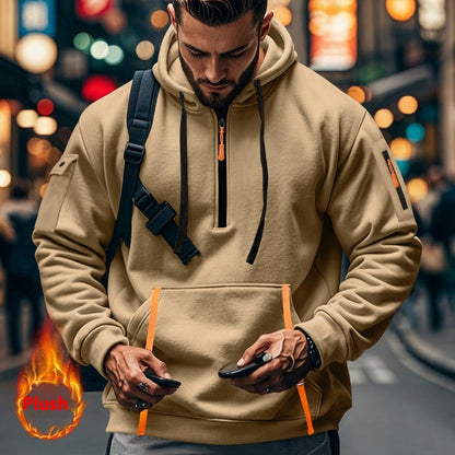 Men's Casual Multi-zipper Arm Pocket Sweatshirt