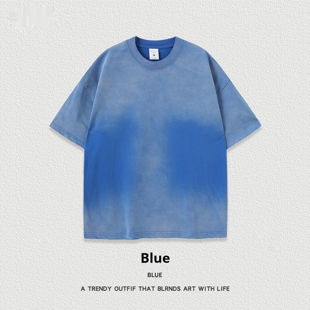 Retro Washed Short Sleeve Round Neck T-shirt