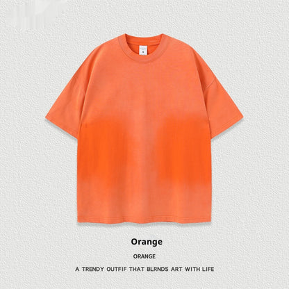 Retro Washed Short Sleeve Round Neck T-shirt