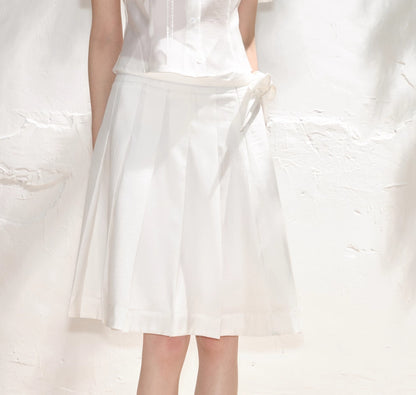 Summer Lace-up Skirt For Women All-matching A- Line Skirt