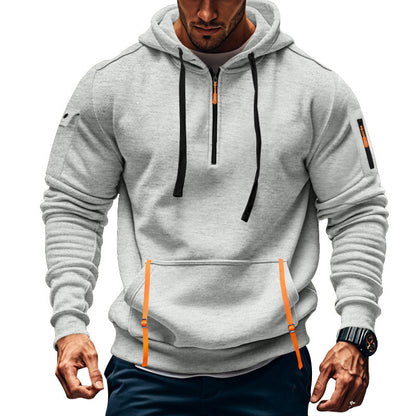 Men's Casual Multi-zipper Arm Pocket Sweatshirt