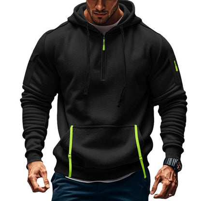 Men's Casual Multi-zipper Arm Pocket Sweatshirt