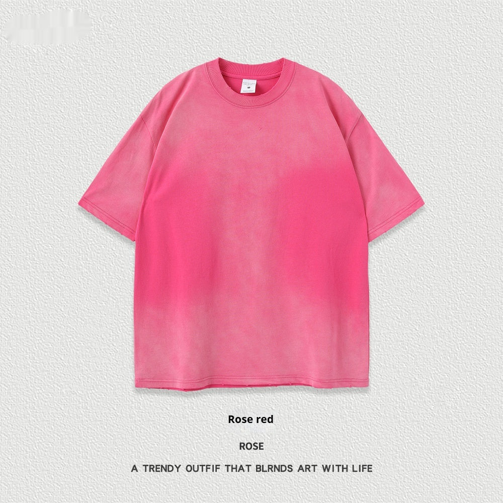 Retro Washed Short Sleeve Round Neck T-shirt