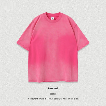 Retro Washed Short Sleeve Round Neck T-shirt