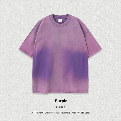 Retro Washed Short Sleeve Round Neck T-shirt